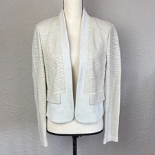 Rebecca Taylor Casual Textured Preppy Travel Cropped Blazer