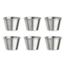 Stainless Steel Shot Glasses, 6pcs 70ml/2.5 OZ Clear for Bar Restaurants Home