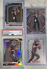 Panini 2024 Michael Penix Jr. Rookie Atlanta Falcons 4 Card Lot Prizm Contours