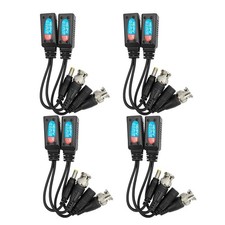 4 Pairs Passive Video Balun RJ45 Transmitter HD-CVI/TVI/AHD/CVBS 8MP Connector B