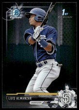 2017 Bowman #BCP8 Luis Almanzar Chrome Prospects San Diego Padres NM+