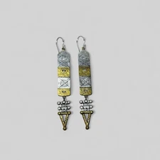 Silpada Sterling 925 Silver Tribal Dangle Earrings W3283