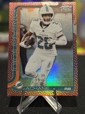 2025 Topps Chrome Football Devon Achane Pigskin Refractor #188