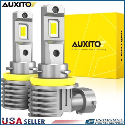 AUXITO H11 LED Headlight Kit – Low Beam, 6500K Cold White, 40,000 Lumens, CANbus Ready, 5-Year Warranty