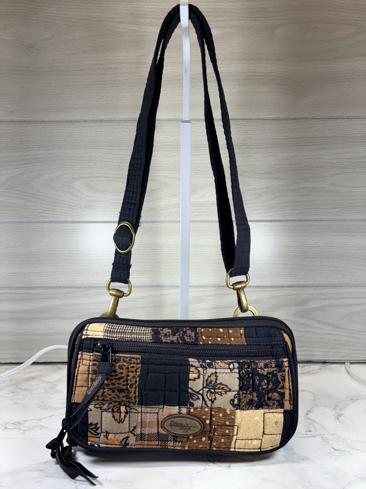 Donna Sharp Vintage Quilted Patchwork Shoulder Ba… - image 2