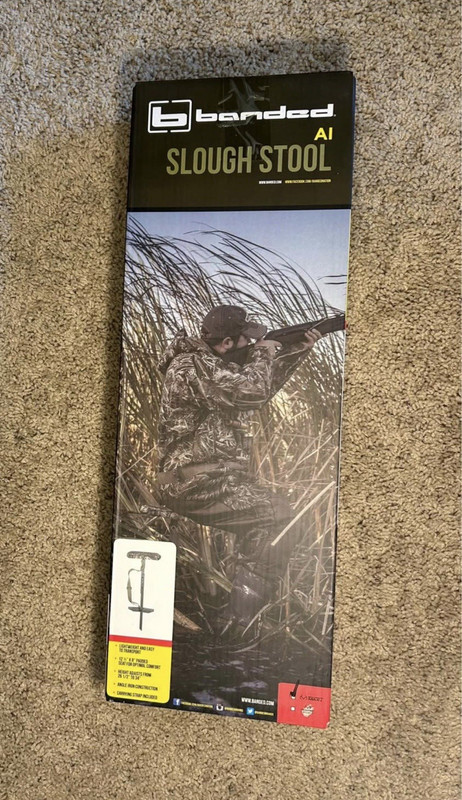 BANDED Slough Adjustable Hunting Stool 12x12 Camo 26.5-34in w/ Strap