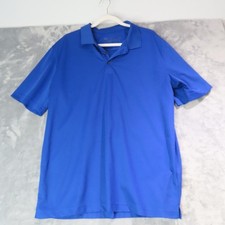 ARIAT Tek Polo Shirt Mens Extra Large Blue Performance Golf Lightweight Logo