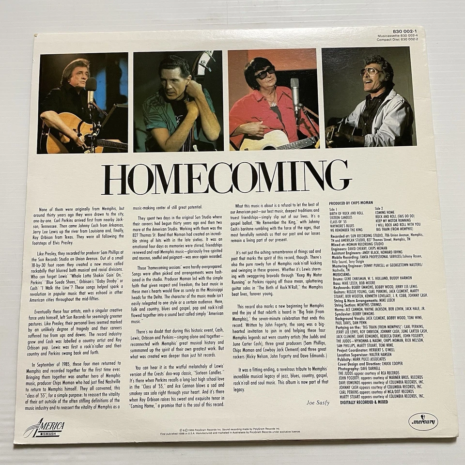 Class Of ‘55 Memphis Homecoming Vinyl Record 12” 33RPM 830 002-1 Mercury 1986 - Image 4 of 4