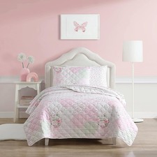 Laura Ashley Kids - Twin Quilt Set, Reversible Kids Bedding with Matching Sham