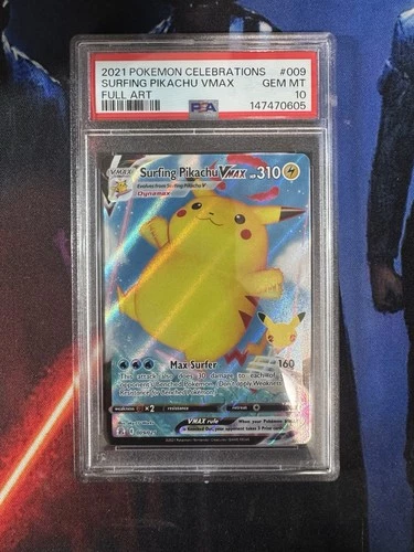 Surfing Pikachu VMAX 009/025 Celebrations Holo PSA 10