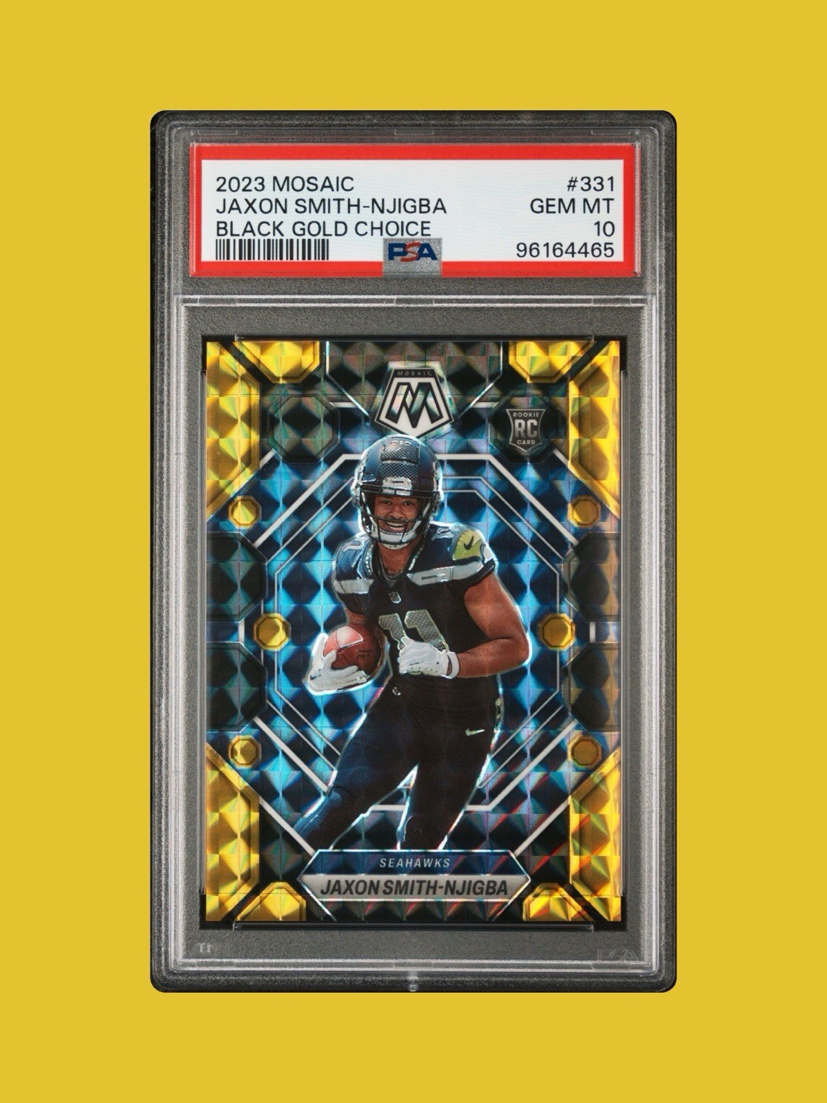 Jaxon Smith-Njigba Panini Mosaic #331 Black Gold Choice