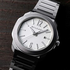 BVLGARI Octo Roma 103738 Automatic 41mm 100m White Dial Stainless Men's Box