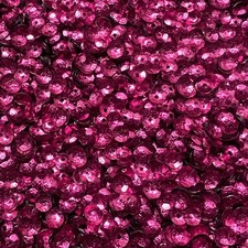 5mm Cup Sequins Raspberry Pink Metallic Embossed Texture Made in USA