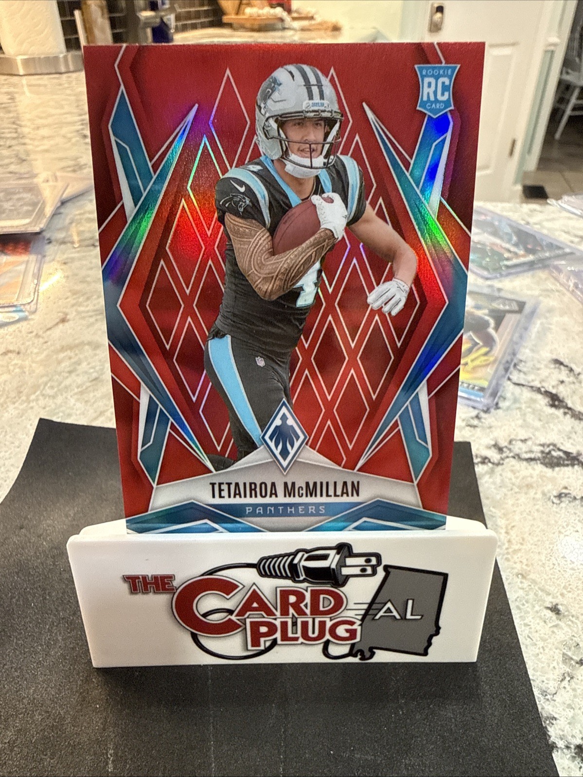 2025 Panini Phoenix Tetairoa McMillan RC Red /99 Carolina Panthers #155