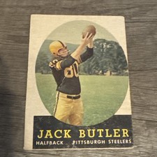1958 Topps #76 Jack Butler HOF Steelers Sharp Card