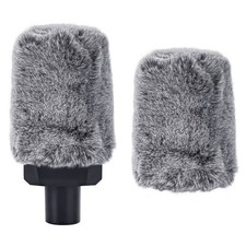 Geekria Furry Windscreen Cover for 1.6'' Diameter Mic 2 Pack 