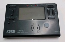 Korg TM-60 BK Black Combo Tuner Metronome Multi Instrument - TESTED