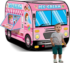 Pop up Tent Kids:Ice Cream Truck Tent,Pop up for Kids,Kids Play without Installa