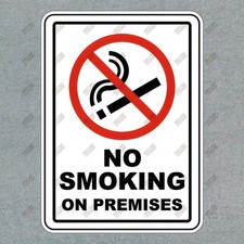 No Smoking on Premises Safety Sign Sticker Essential Workplace 848705