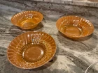 Anchor Hocking Glass Co. "Fire King" Peach Luster Round Bowl Vintage