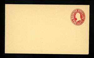 US Postal Stationery U412 Mint Envelope 2c George Washington Die 1 Laid 1907