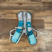 AONIJIE Ultralight Running Hydration Vest Pack Teal Blue Pockets No Bladder FLAW