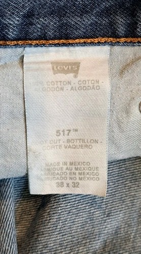 Levis 517 Mens Size 38X32 Blue Denim Medium Wash Bootcut Western - Picture 4 of 6