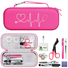 15 Pcs Stethoscope Case Kits Include Supplies, Portable First Aid Kit Bag Contai