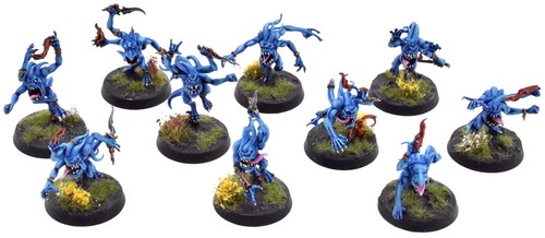 DISCIPLES OF TZEENTCH 10 Blue Horrors #1 PRO PAINTED Warhammer Sigmar - Imagen 1 de 6