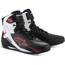 Scarpe Moto Alpinestars Faster - 4 - Nero/Bianco/Rosso 2510425123