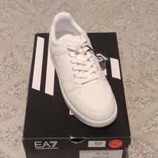 EA7 Emporio Armani Herren Sneaker Low Top Weiß EU 44 2/3 Schnürung