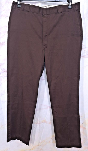 Vintage USA Dickies 874 Original Fit Work Pants Men Tag 42x32 Actual 40x31 Brown by Dickies, $19.99
