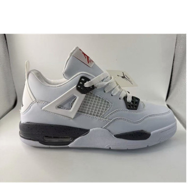 Jordan Air Jordan 4 Herren Sneaker Leder weiß schwarz Low Top EU 45