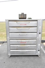 Blodgett 981 Stainless Steel Natural Gas 2 Deck Double Stack Pizza Ovens 50k BTU