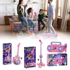 Cosplay KPOP Demon Hunters Music Microphone   Kids Toy Light-Up Singing Gift AE