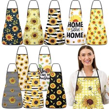 Toulite 10 Pcs Christmas Apron Adjustable Kitchen Cooking Aprons BBQ Bib Funn...