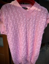 Baby Rosa Ärmellos Damen Pullover Medium 