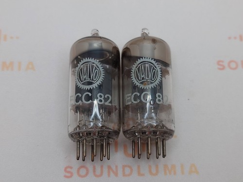 Valvo ECC82 Short Plates 30-deg Angled O-getter Matched Pair (A)-Hamburg '61 Gf0 - Picture 2 of 8
