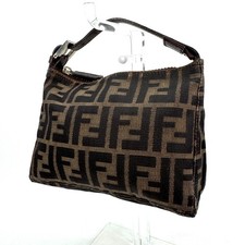 Fendi Purse Pouch Mini Hand Bag Zucca Canvas Authentic 430T0433