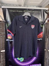 Vintage Authentic Nike USMNT USA Football Soccer Polo Jersey Kit Shirt