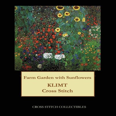 Farm Garden with Sunflowers: Gustav Klimt cross stitch pattern by