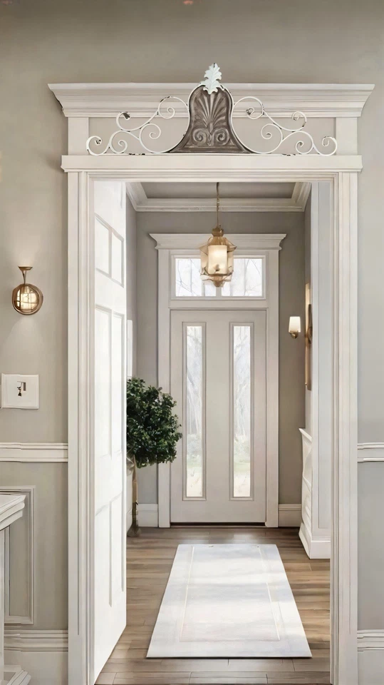 Placa de pared de hierro Fleur de Lis viejo mundo país francés Shabby Chic decoración de colección Foto 3 de 4