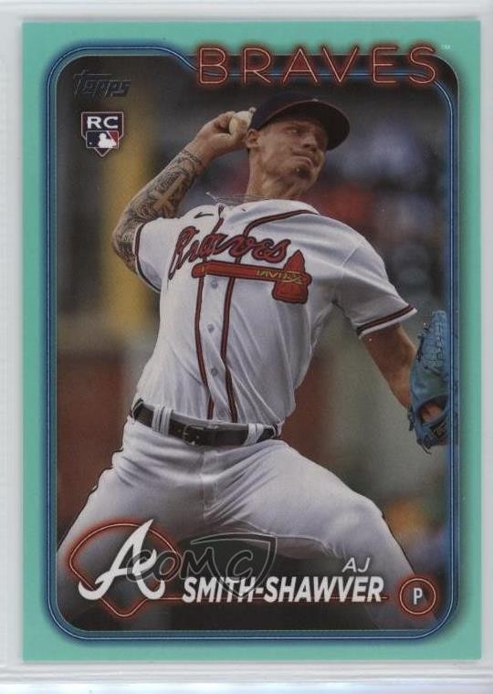2024 Topps Series 1 Aqua AJ Smith-Shawver #117 h6c