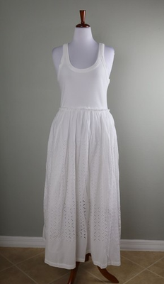 #ad #ad SUNDANCE Catalog NEW $228 Embroidered Eyelet Idylla Maxi Tank Dress Size Large $35.99