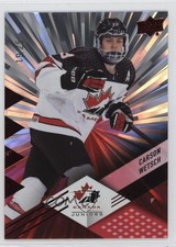 2024 Upper Deck Team Canada Juniors Outburst Red 19/25 Carson Wetsch #28 b3q