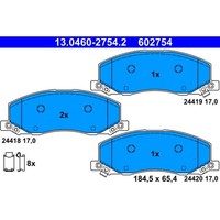 Bremsbelagsatz Scheibenbremse ATE 13.0460-2754.2 FüR Saab Opel 9-5 Insignia A