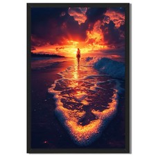 Pink Blossom Flower Framed Canvas Print Modern Wall Art Home Decoration