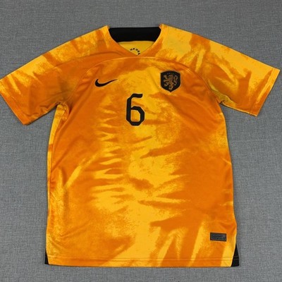 Netherlands National Team Jersey Mens M Orange Soccer Football Nike Dri Fit 6