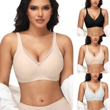 Women's Wireless Bra Comfort Supportive Push Up Full Coverage Everyday Bralettes