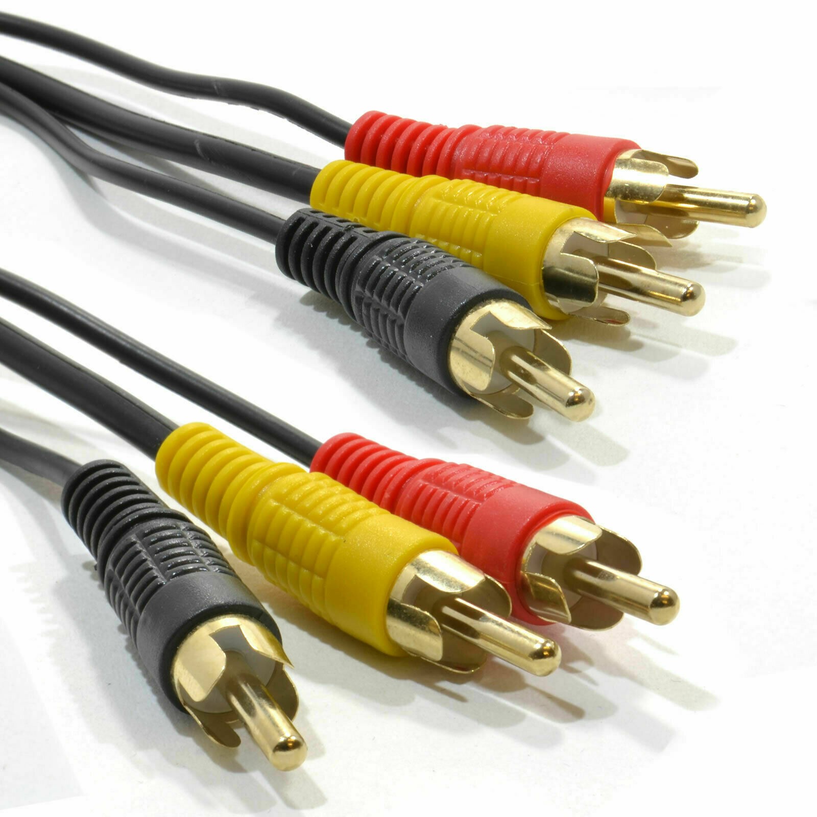 5m 3 RCA Phono to Triple Phono Audio Video Cable Lead